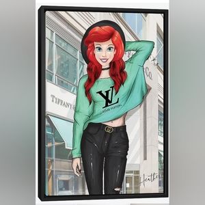 Louis Vuitton Ariel from Little Mermaid 11"×17" Framed Wall Art